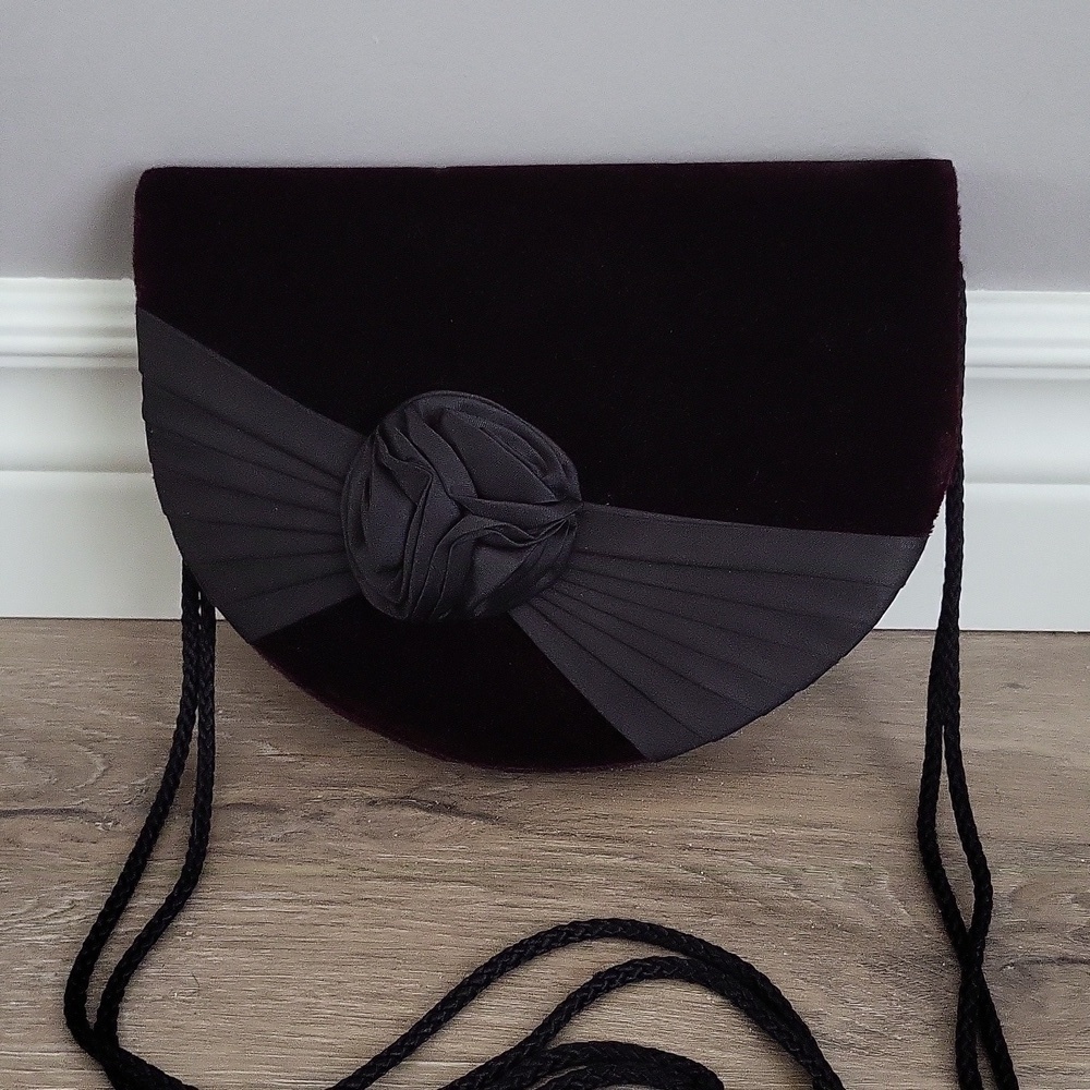 Eaton Black Velvet Vintage Bag